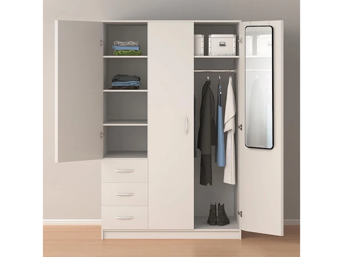 Miroir de Porte Rectangulaire 30x120cm en Verre et Aluminium Noir - GORIS