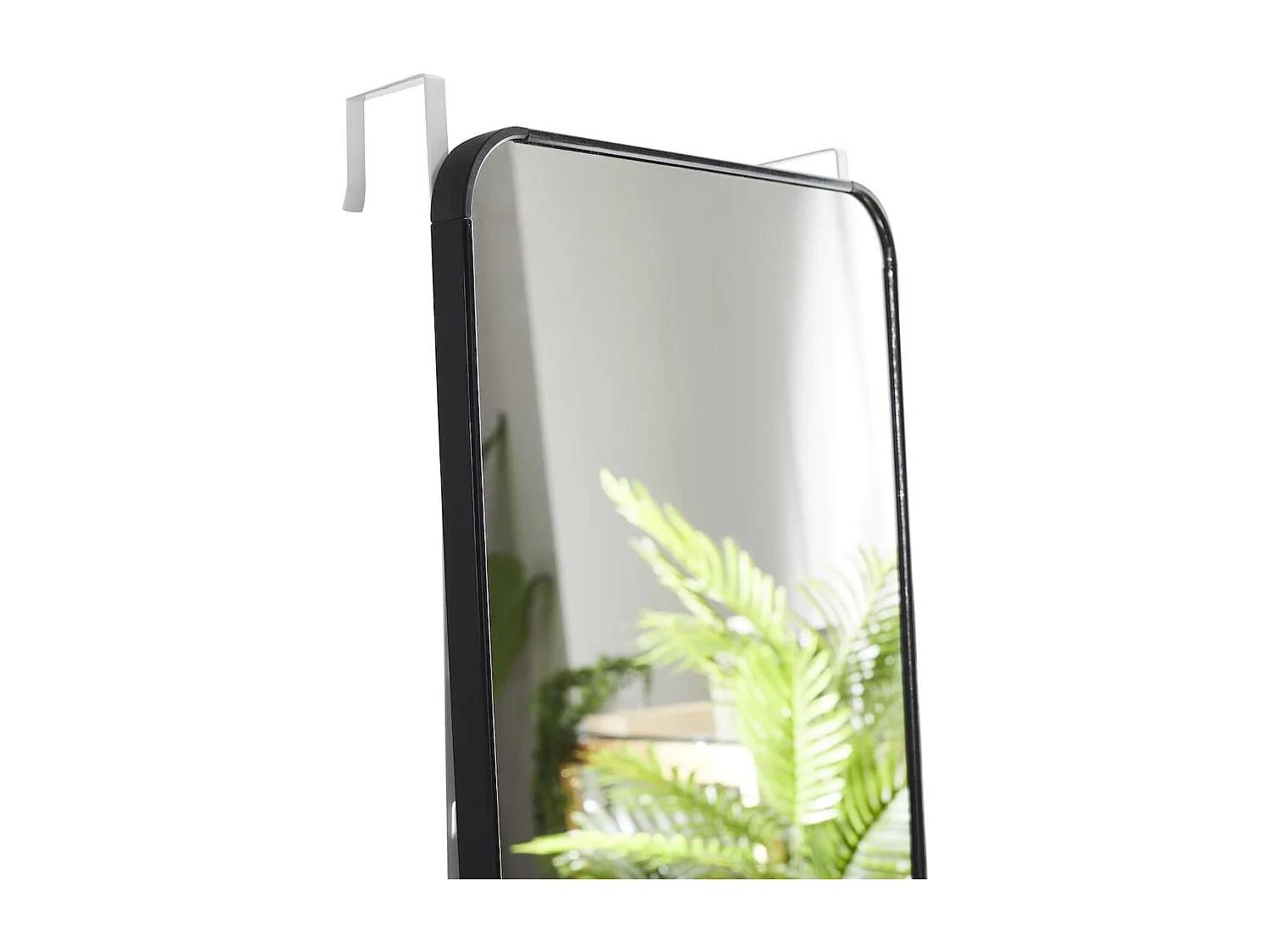 Miroir de Porte Rectangulaire 30x120cm en Verre et Aluminium Noir - GORIS