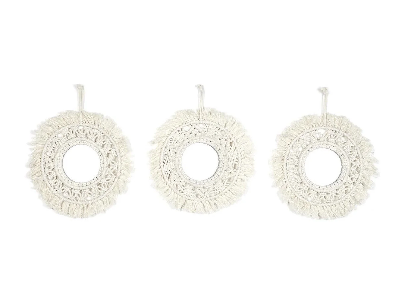 Lot de 3 Miroirs Muraux Boho 28 cm - LEXAN