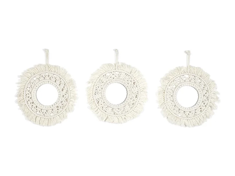 Lot de 3 Miroirs Muraux Boho 28 cm - LEXAN