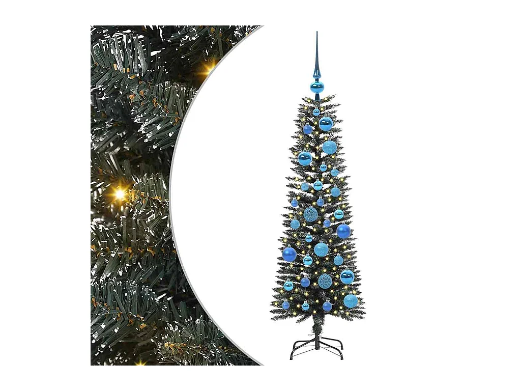 Sapin de Noël artificiel avec 150 LED Vert 40,5 x 40,5 x 120 cm