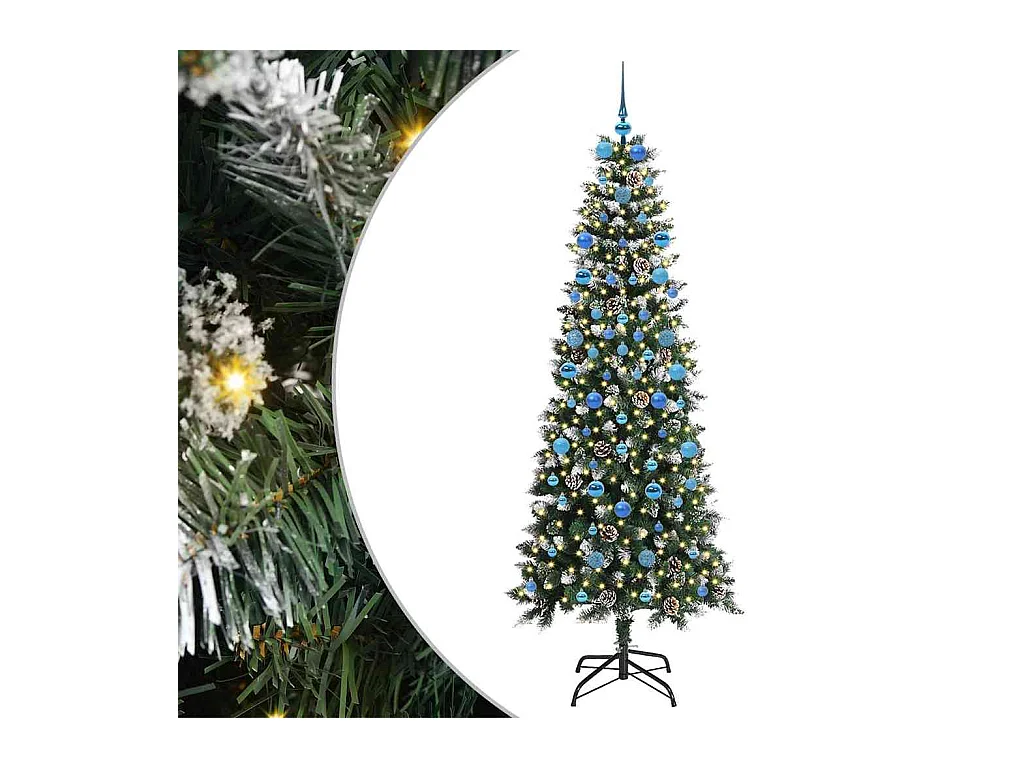 Sapin de Noël artificiel avec 300 LED Vert 86 x 86 x 210 cm