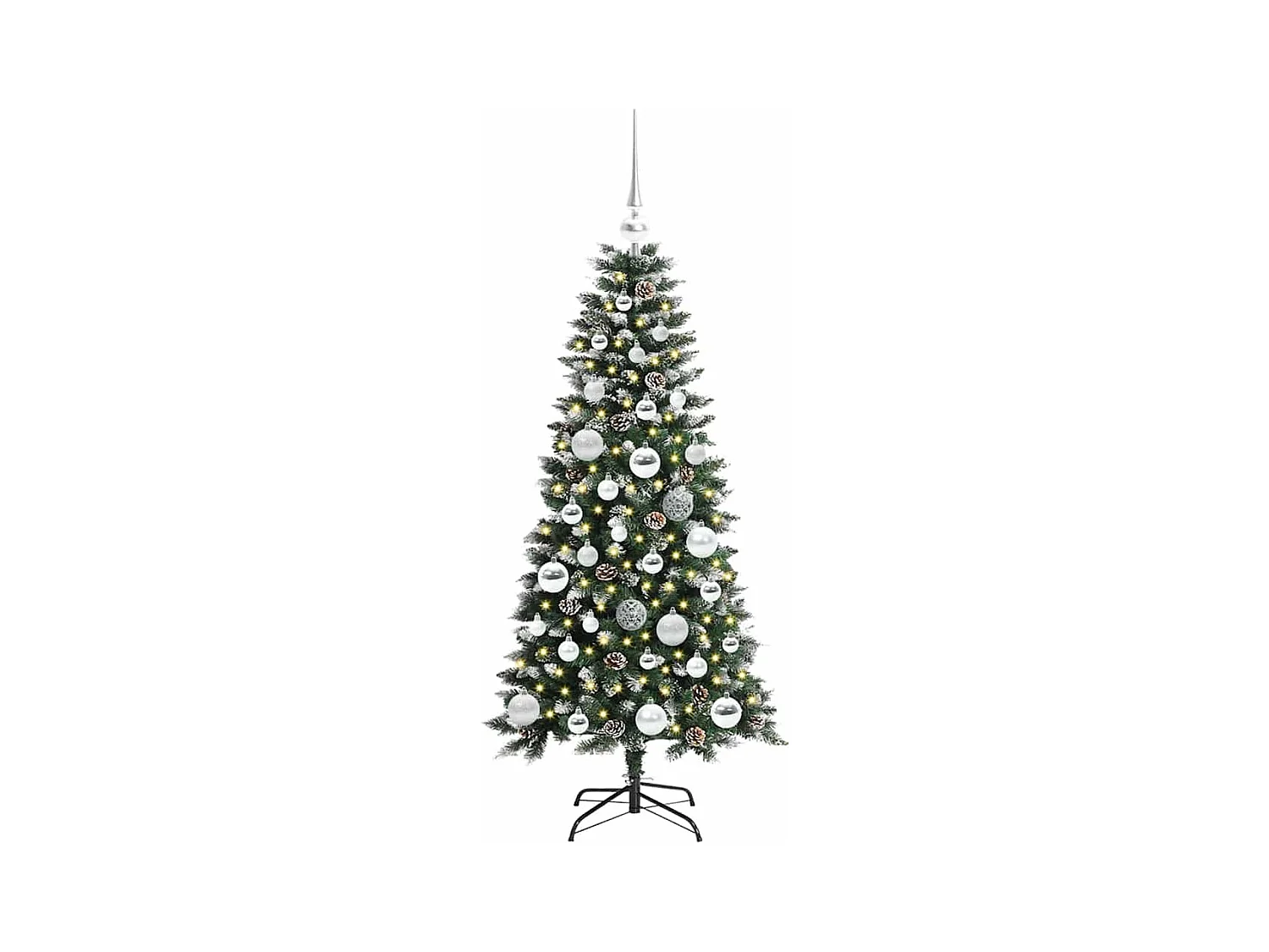 Sapin de Noël artificiel avec 150 LED Vert 55 x 55 x 120 cm