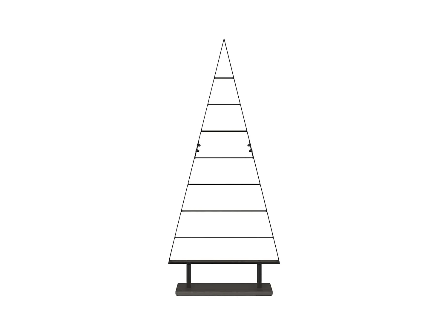 Árbol de Navidad de metal con soporte Negro 125 cm Acero