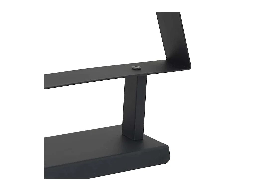 Árbol de Navidad de metal con soporte Negro 125 cm Acero