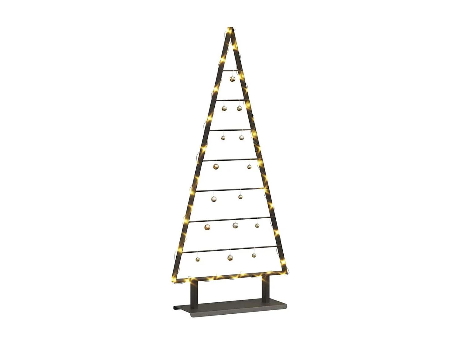 Arbre de Noël en métal avec support Noir 125 cm Acier