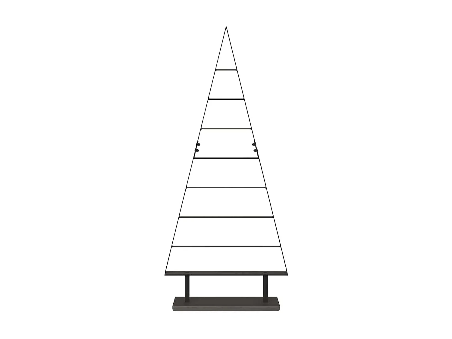 Arbre de Noël en métal avec support Noir 125 cm Acier