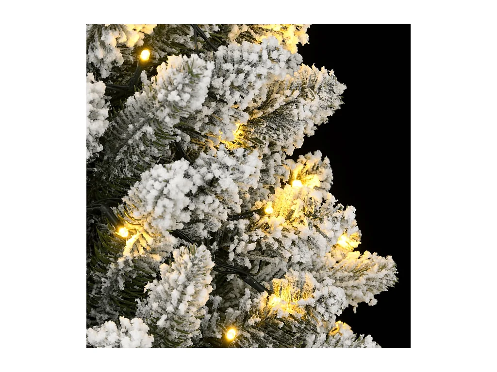 Árvore de Natal artificial com 150 luzes LED e neve 120 cm