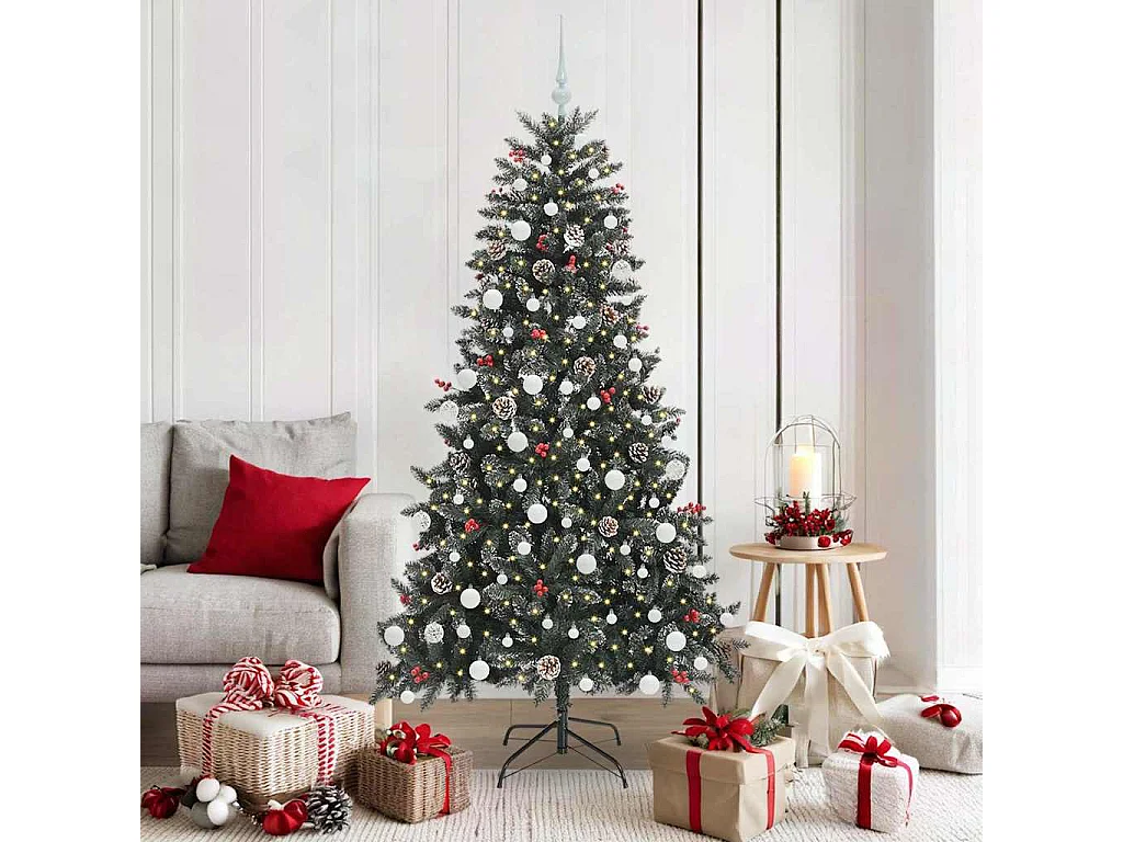 Kunstkerstboom Groen 99 x 99 x 180 cm PVC en Plastic en Staal