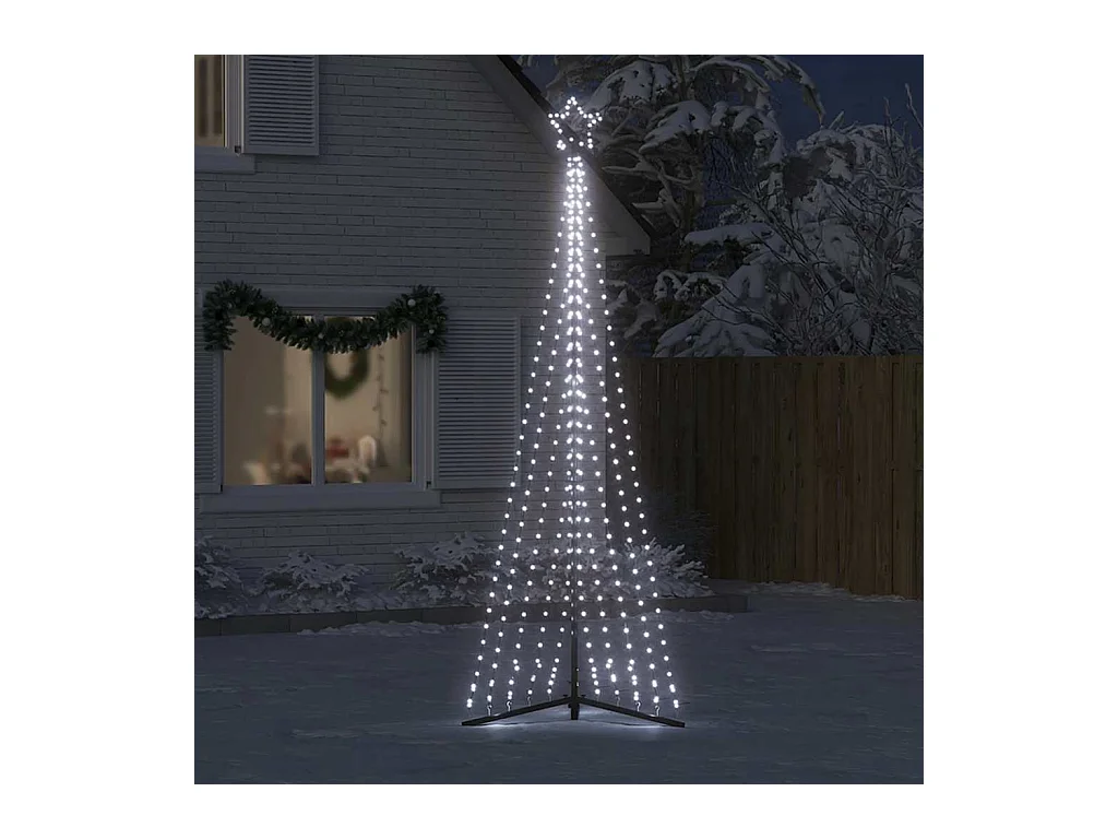 LED-kerstboom 495 LEDs koud wit 300,5 cm