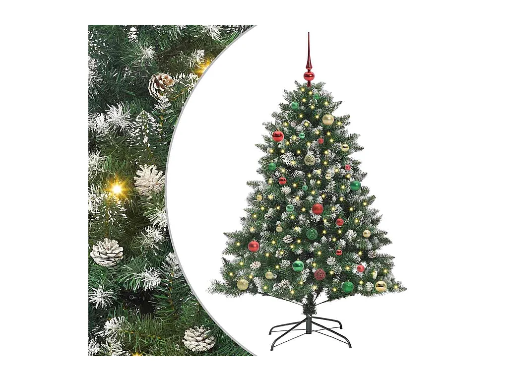 Sapin de Noël artificiel avec 150 LED Vert 105 x 105 x 150 cm