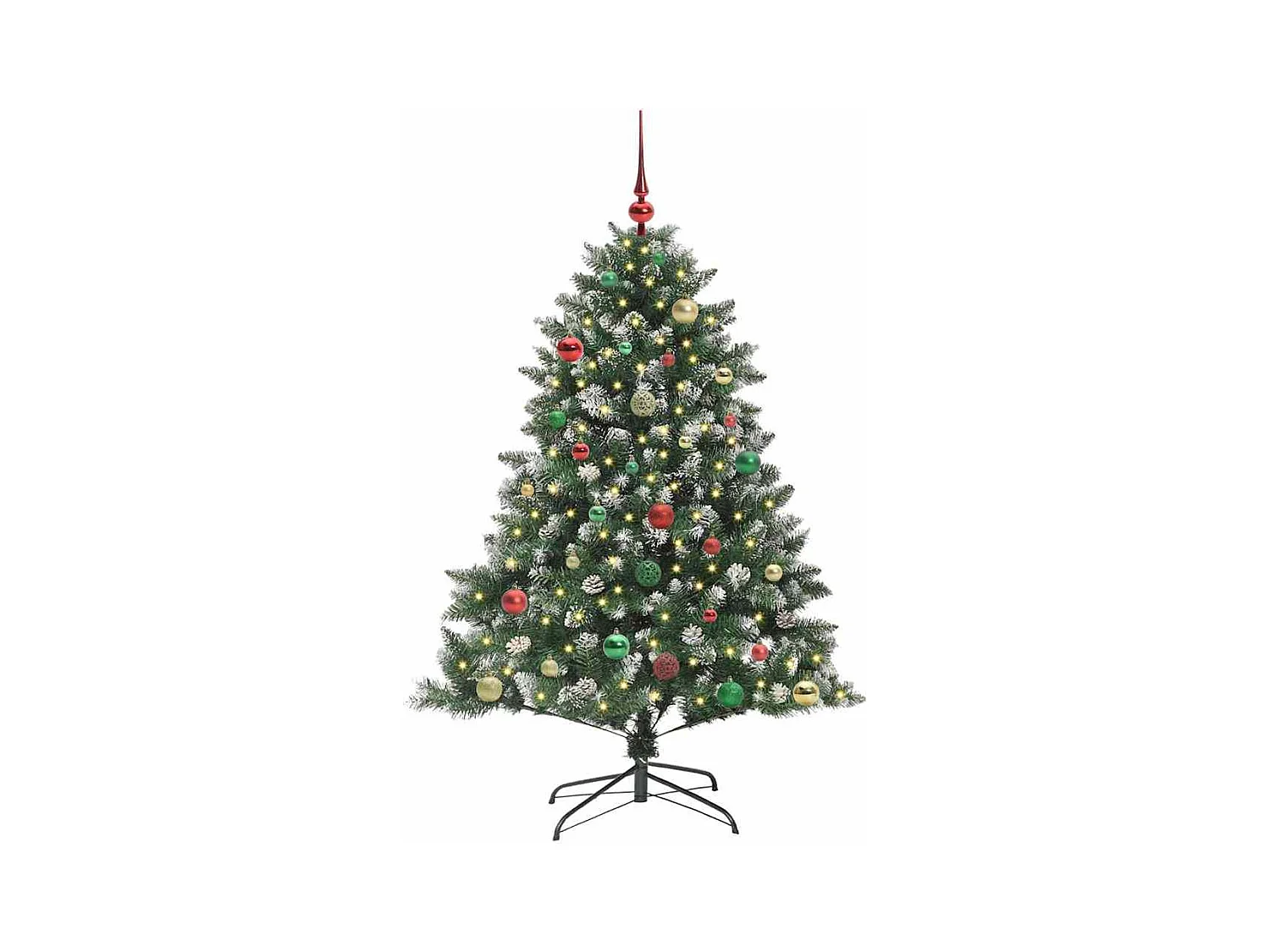 Sapin de Noël artificiel avec 150 LED Vert 105 x 105 x 150 cm