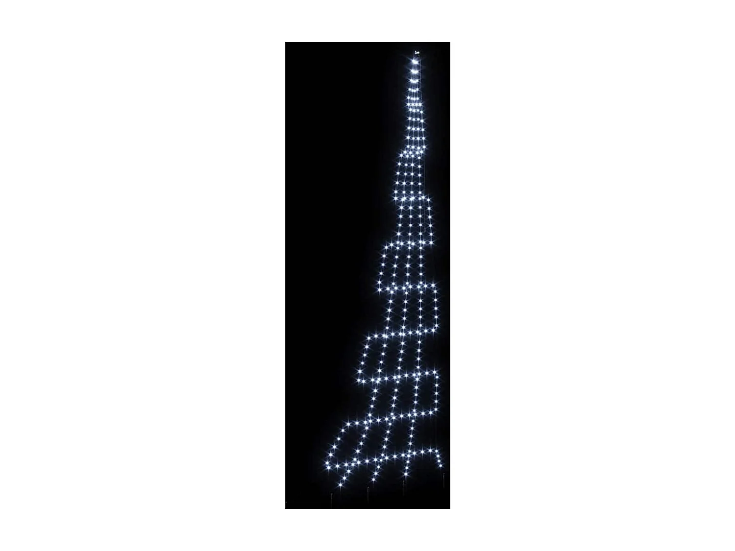 Arbre de Noël LED avec 276 LED Blanc froid 511 cm Métal