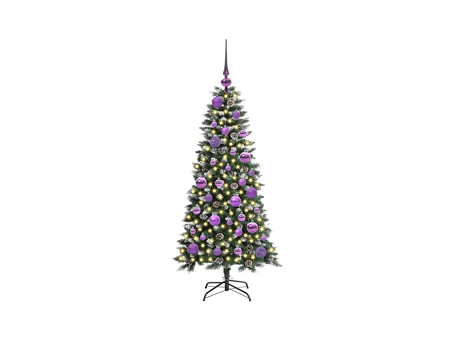 Sapin de Noël artificiel avec 150 LED Vert 55 x 55 x 120 cm
