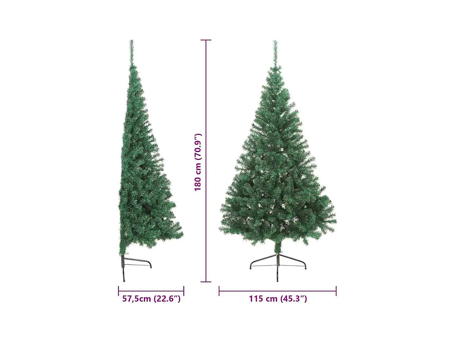 Árvore de Natal Artificial Verde 180 cm PVC