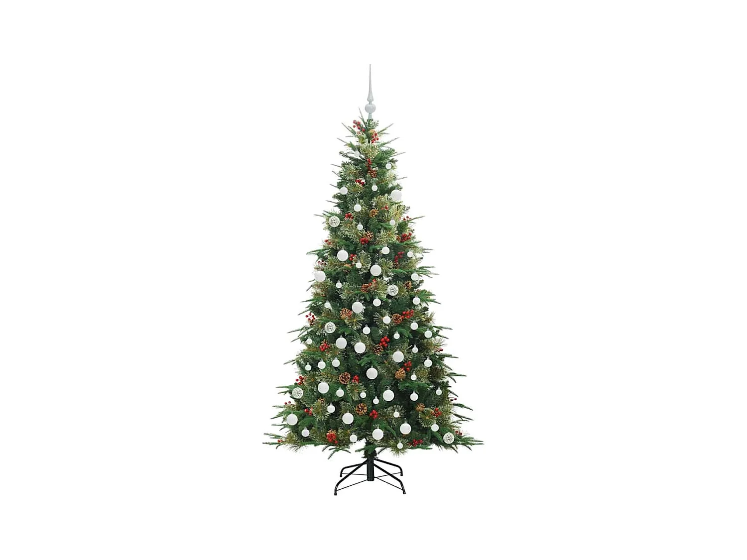 Árvore de Natal Articulada Artificial Verde 180 cm PE e PVC