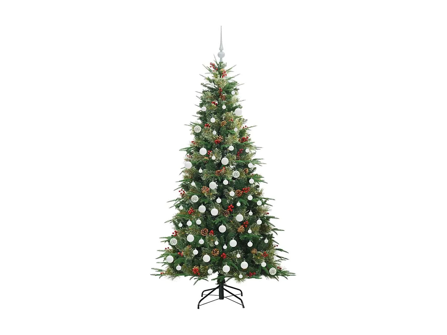 Árvore de Natal Articulada Artificial Verde 180 cm PE e PVC
