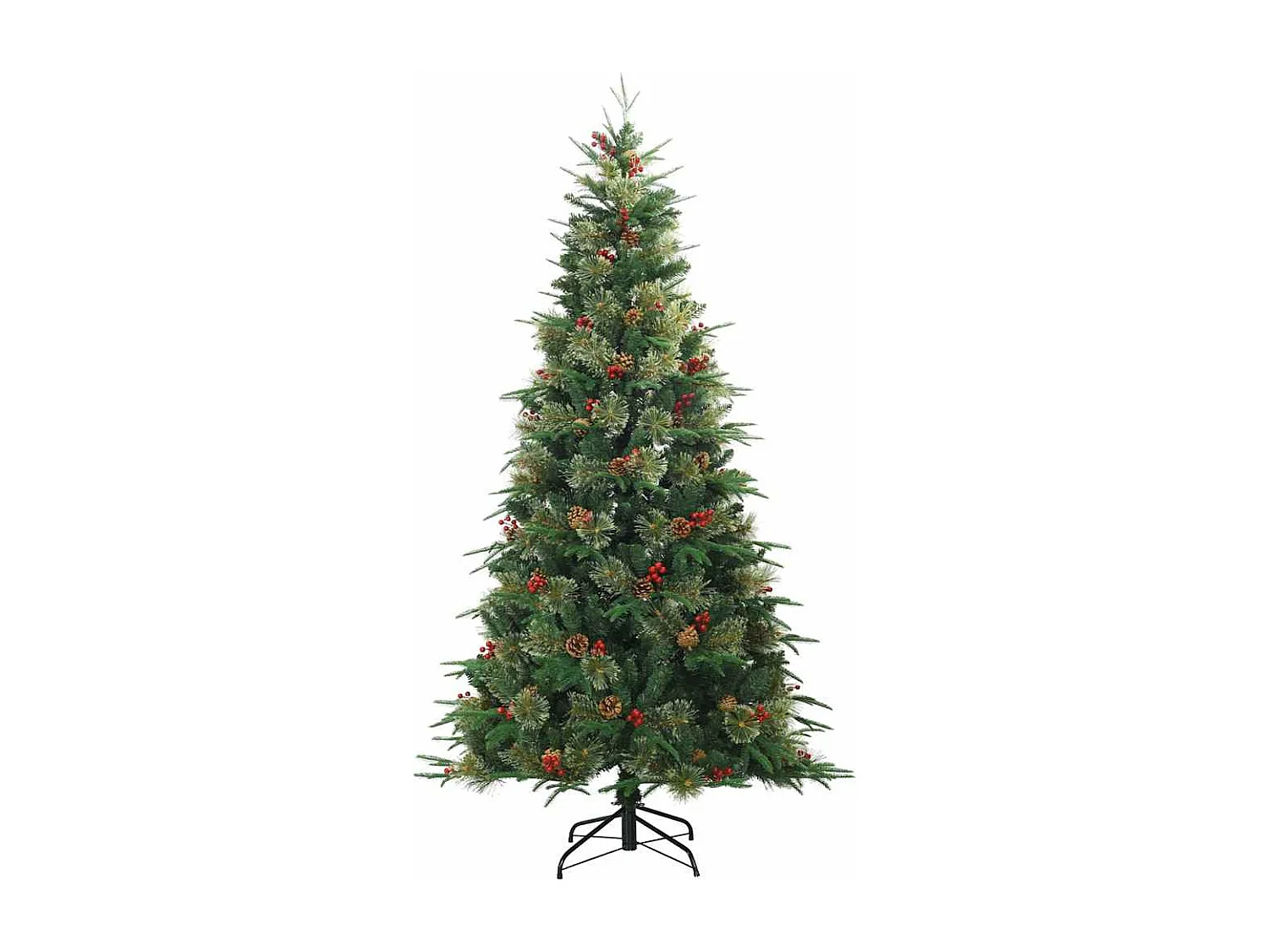 Árvore de Natal Articulada Artificial Verde 180 cm PE e PVC