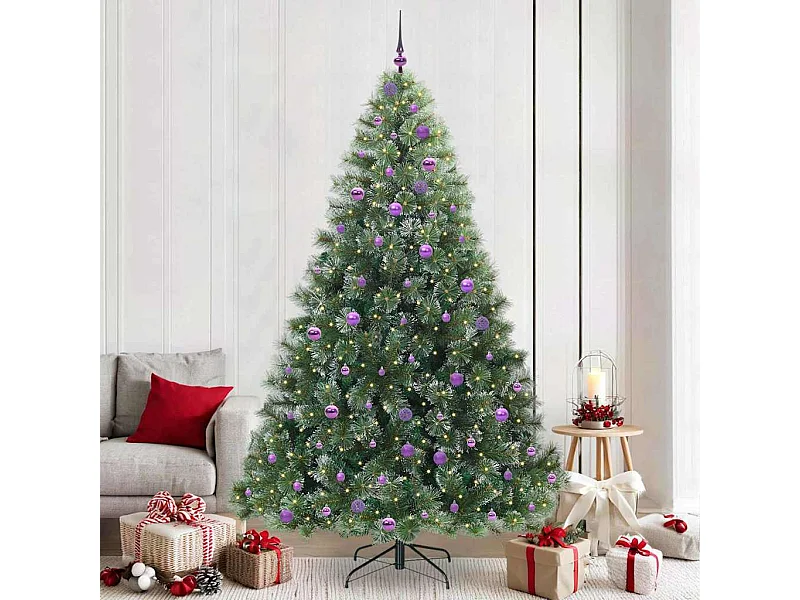 Sapin de Noël artificiel avec 300 LED Vert 240 cm PE et PVC