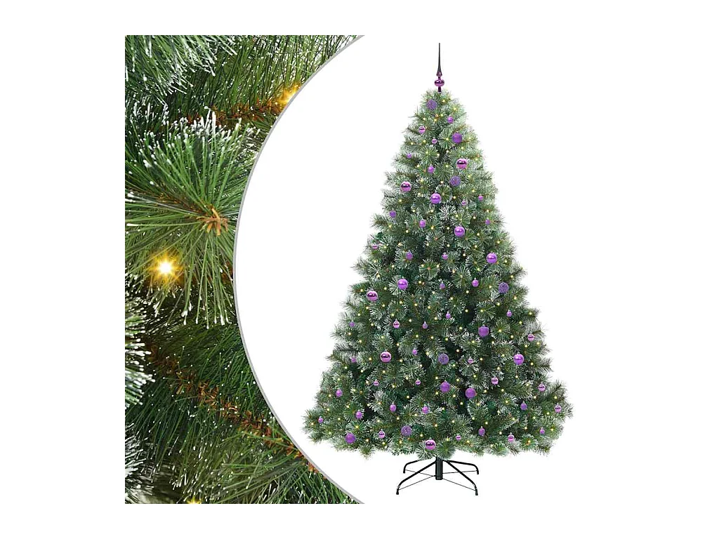 Sapin de Noël artificiel avec 300 LED Vert 240 cm PE et PVC