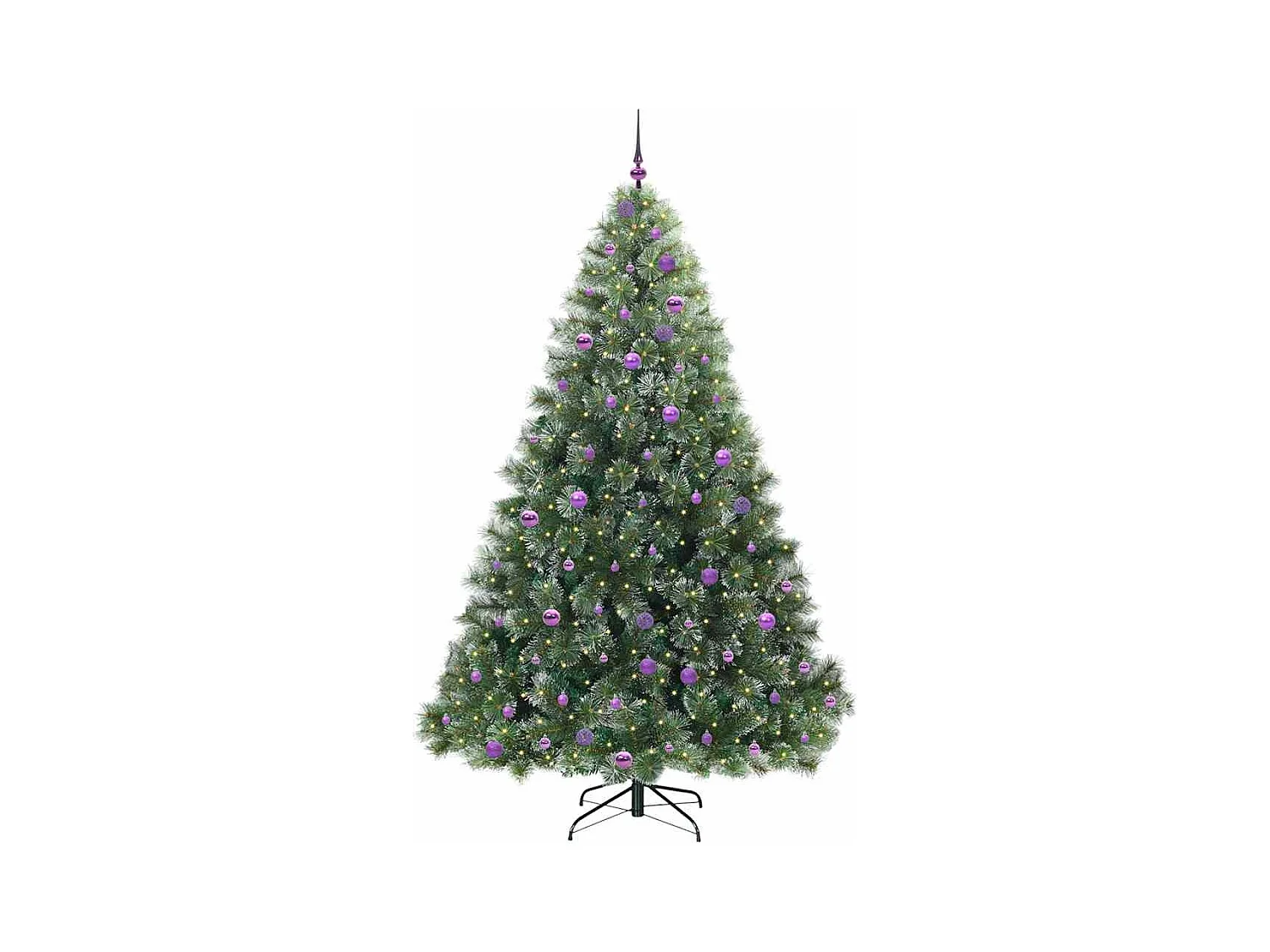 Sapin de Noël artificiel avec 300 LED Vert 240 cm PE et PVC