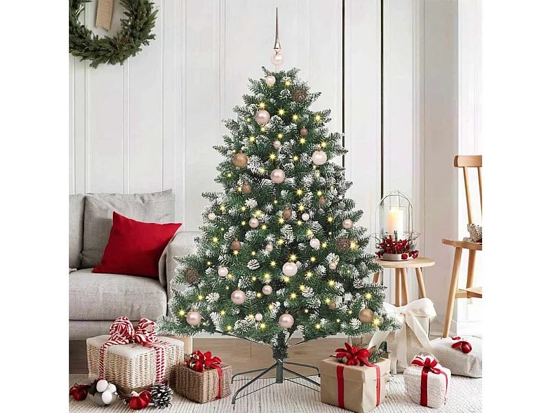 Sapin de Noël artificiel avec 150 LED Vert 105 x 105 x 150 cm