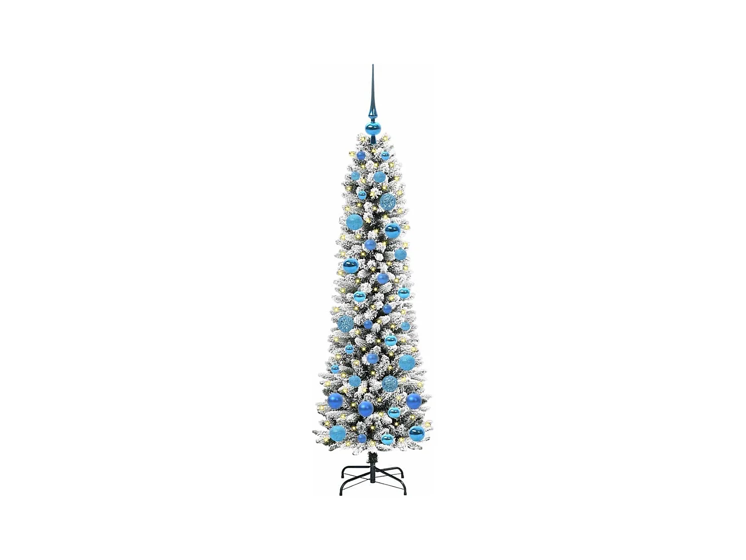 Sapin de Noël artificiel avec 150 LED Vert et blanc 150 cm