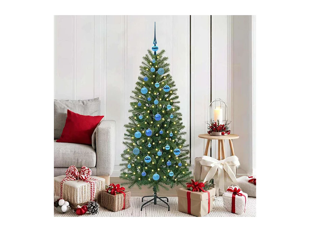 Sapin de Noël artificiel avec 150 LED Vert 150 cm PE et PVC