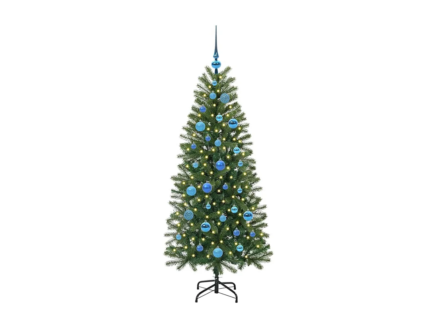 Sapin de Noël artificiel avec 150 LED Vert 150 cm PE et PVC