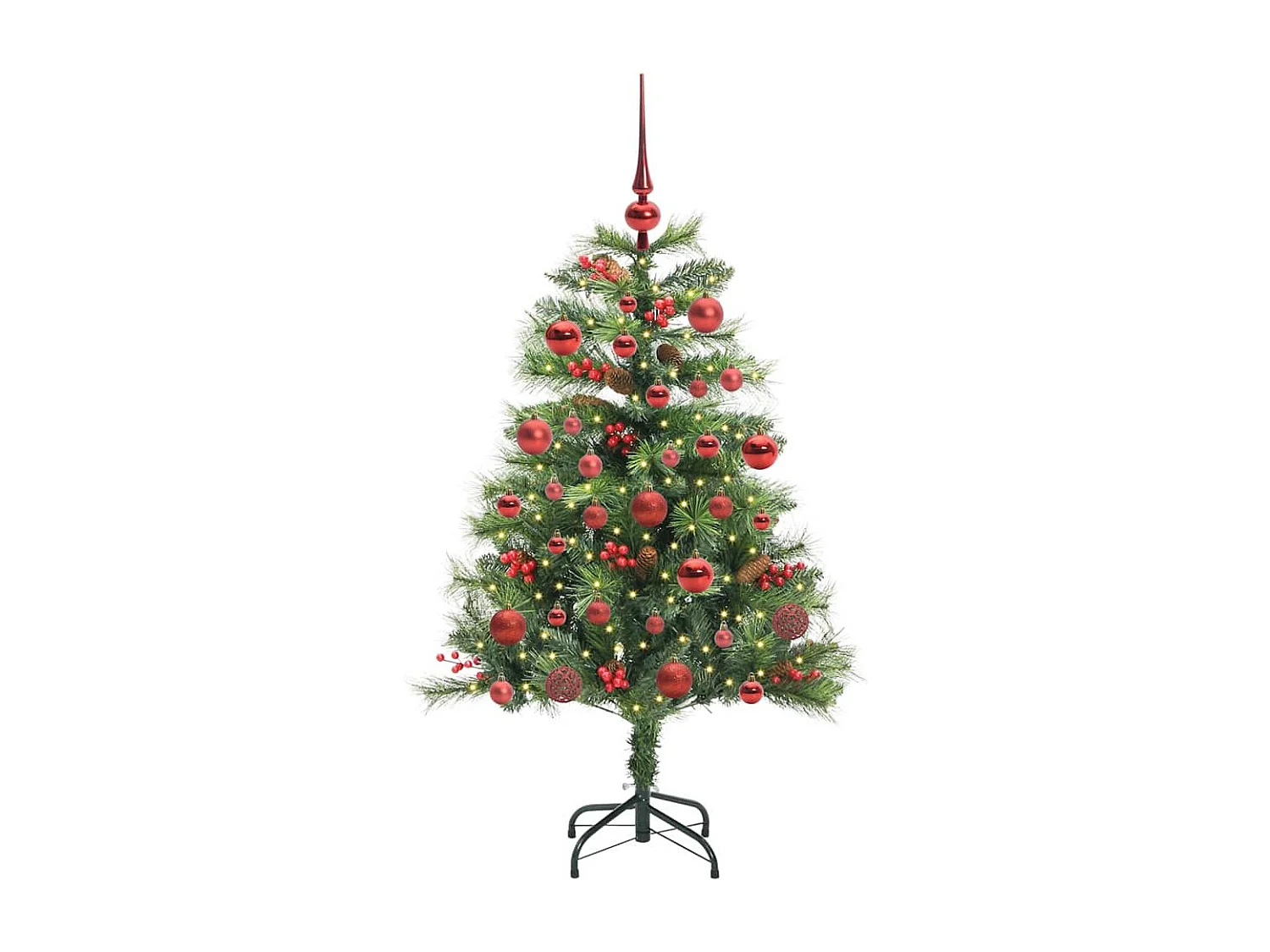 Sapin de Noël artificiel Vert 150 cm PVC et métal