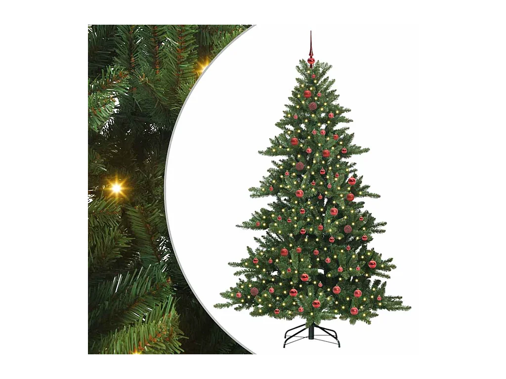 Árbol de Navidad artificial con ramas articuladas 210 cm PVC