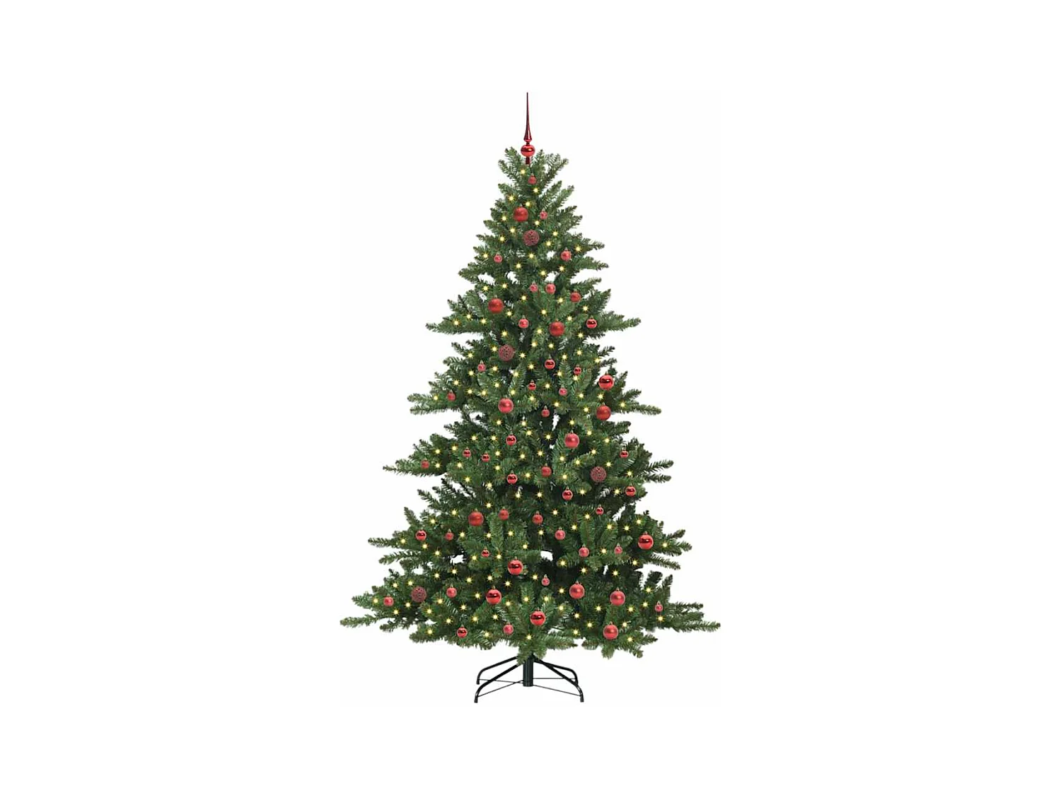 Árbol de Navidad artificial con ramas articuladas 210 cm PVC