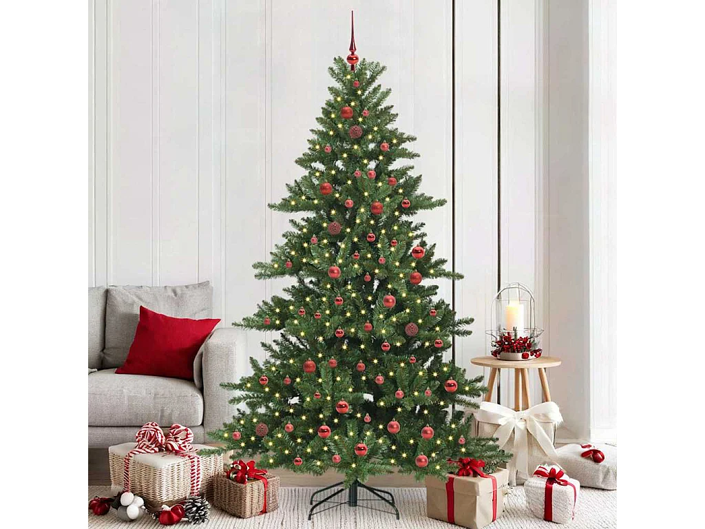 Árbol de Navidad artificial con ramas articuladas 210 cm PVC