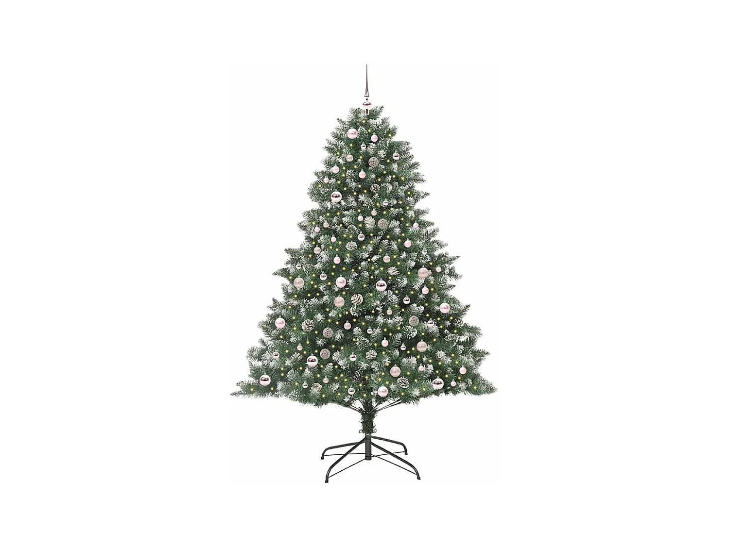Sapin de Noël artificiel avec 300 LED Vert 140 x 140 x 210 cm
