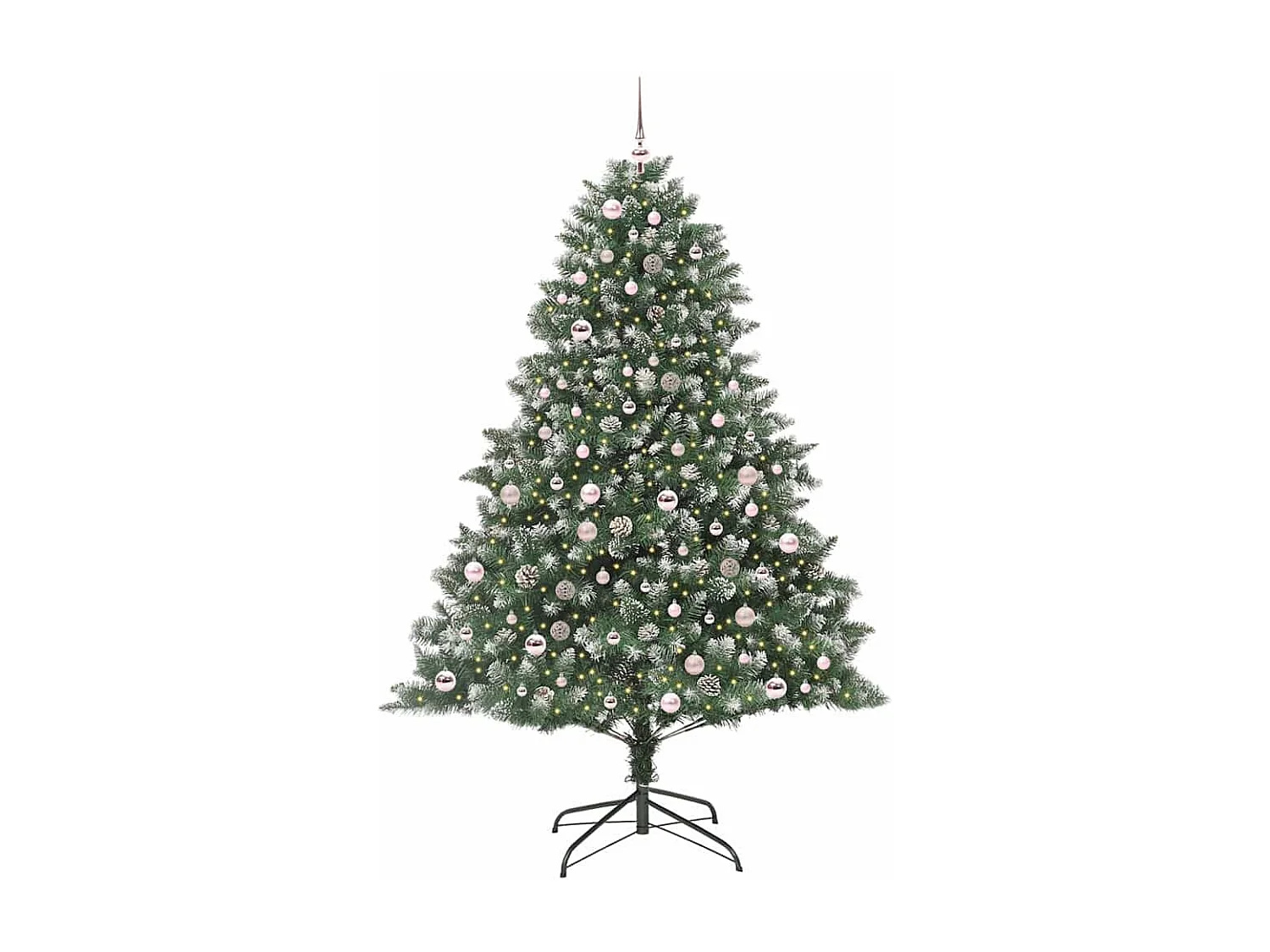 Sapin de Noël artificiel avec 300 LED Vert 140 x 140 x 210 cm