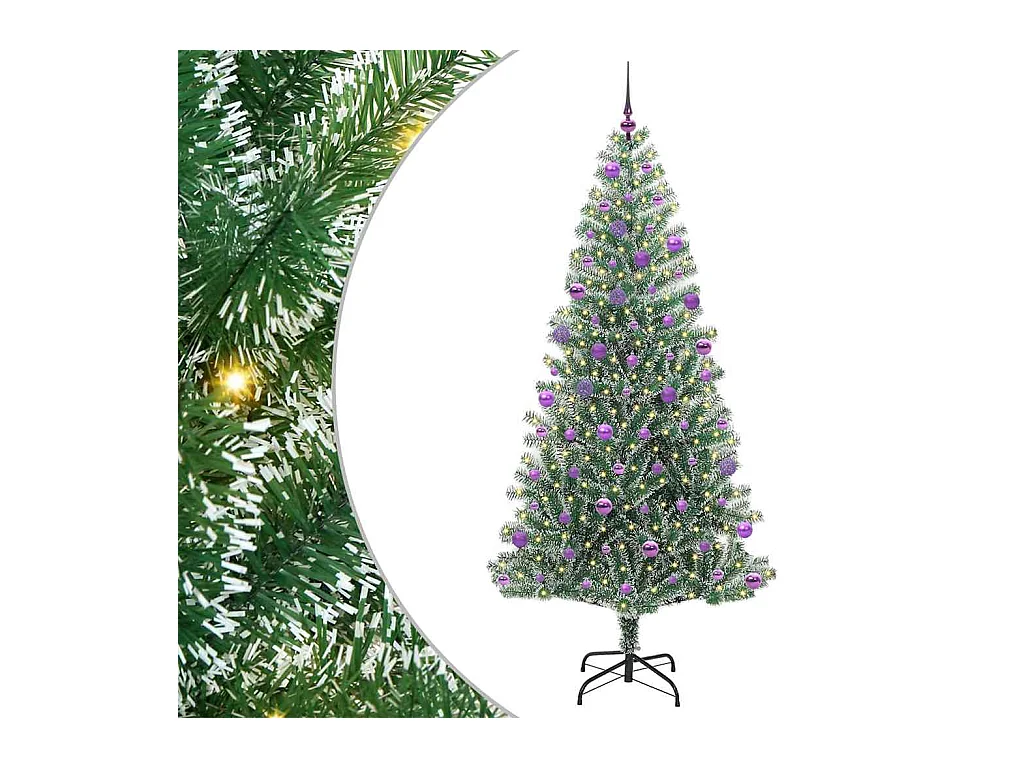 Arbre de Noël artificiel floconné de neige avec lumière LED