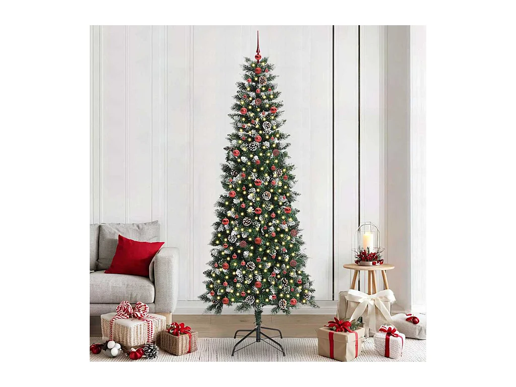 Sapin de Noël artificiel avec 300 LED Vert 96 x 96 x 240 cm