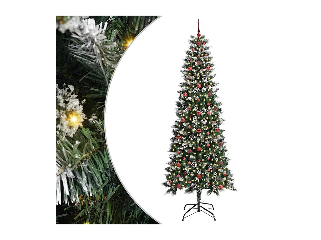 Sapin de Noël artificiel avec 300 LED Vert 96 x 96 x 240 cm