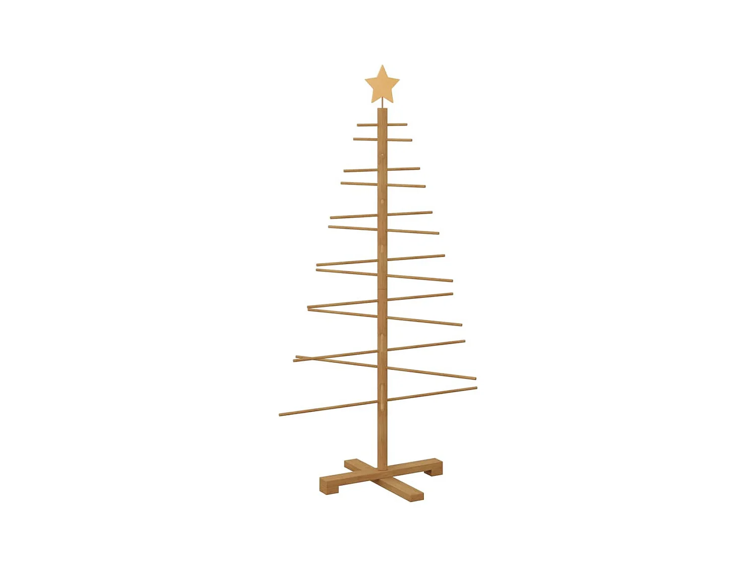 Arbre de Noël en bois avec support Marron 125 cm Bambou