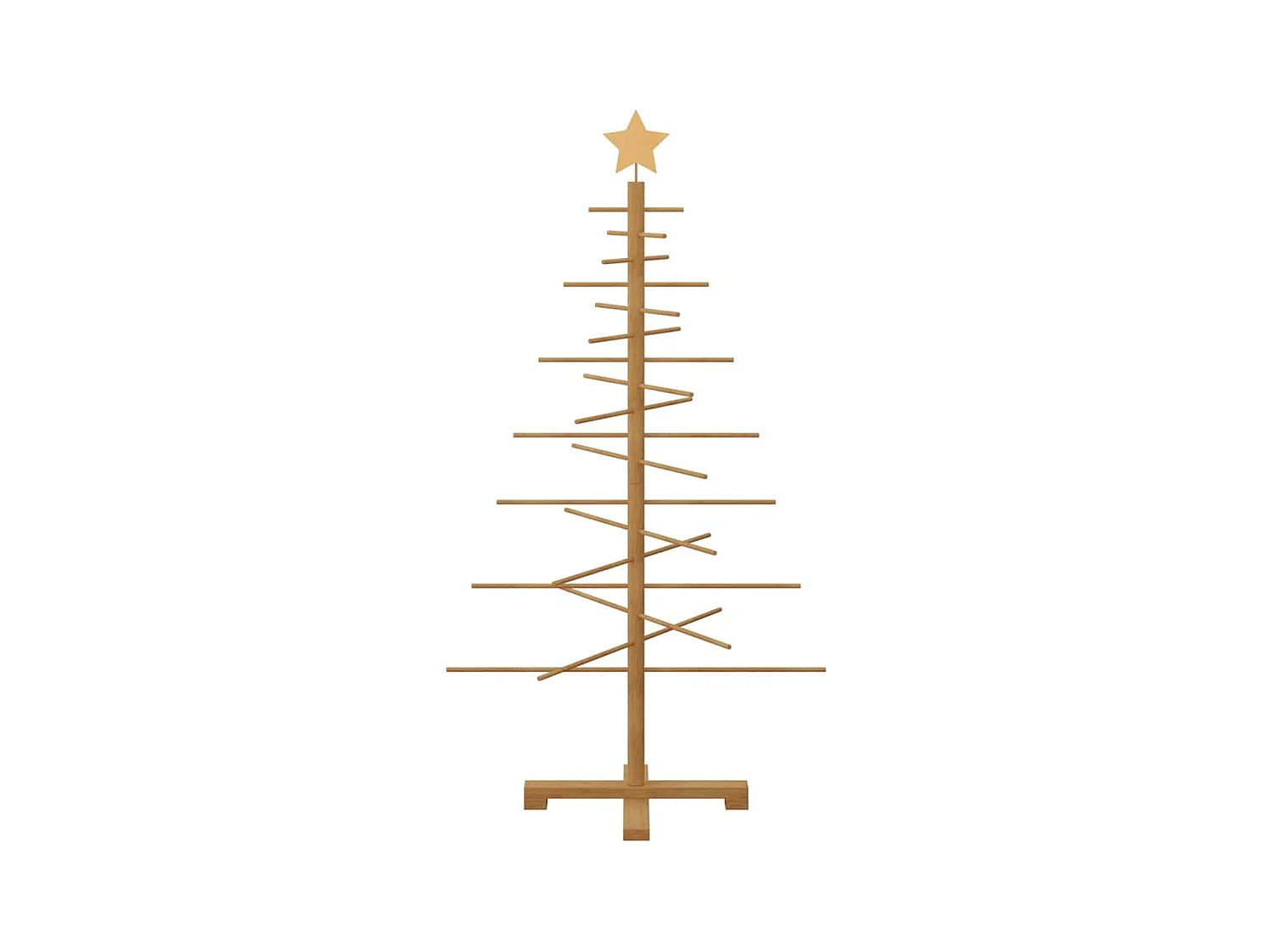 Arbre de Noël en bois avec support Marron 125 cm Bambou