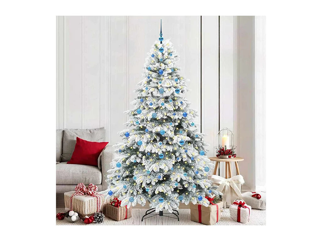 Sapin de Noël artificiel avec 300 LED Vert 210 cm PE et PVC