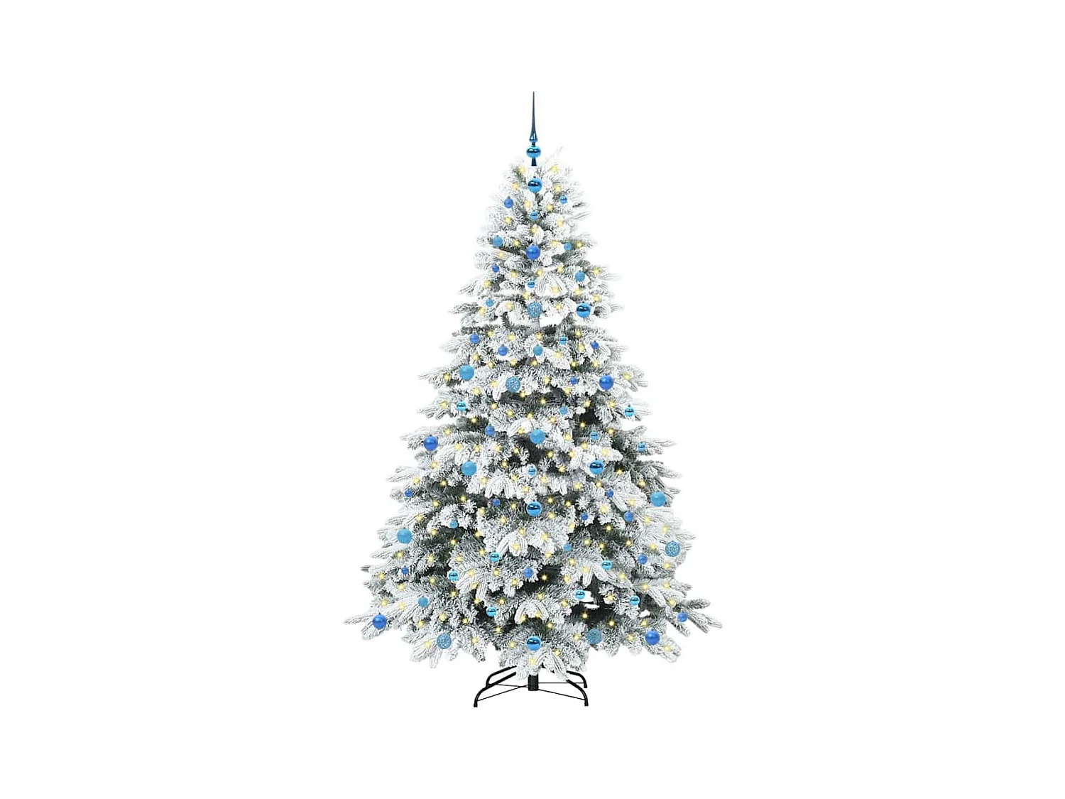 Sapin de Noël artificiel avec 300 LED Vert 210 cm PE et PVC