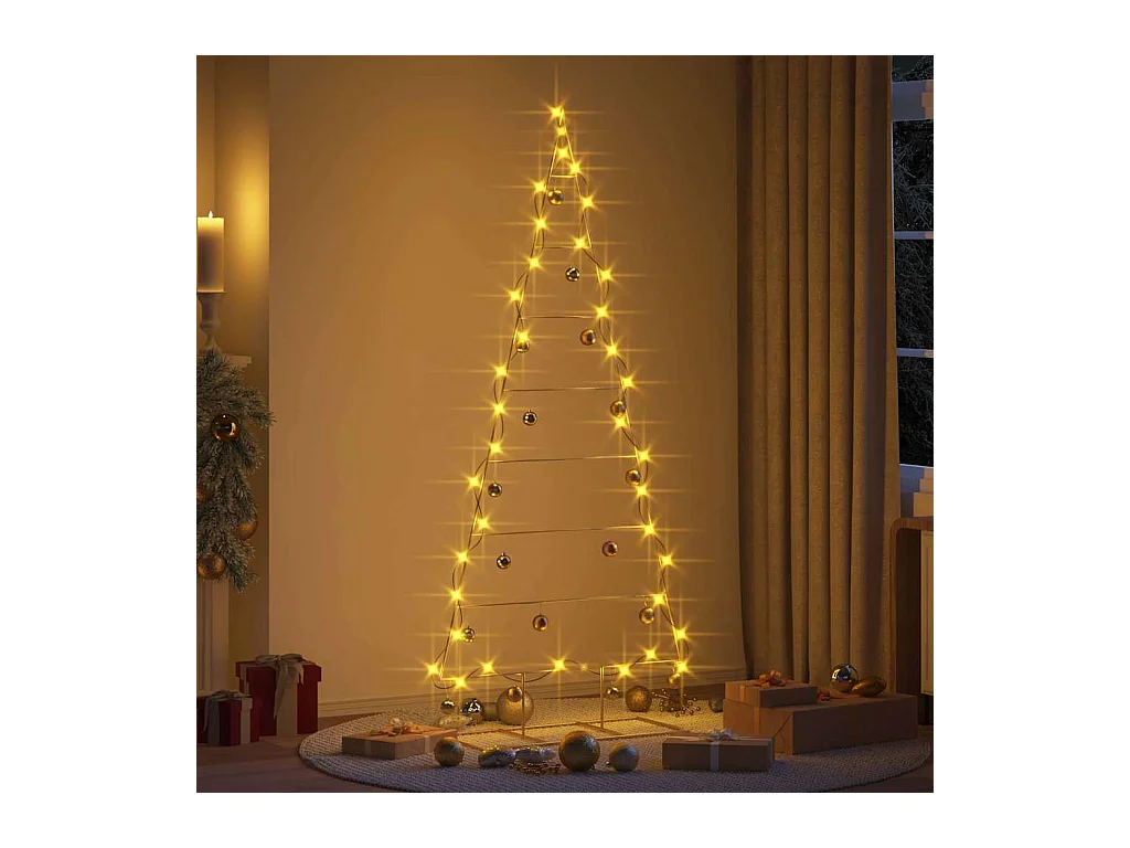 Árvore de Natal de metal Ouro 210 cm Aço com Revestimento em Pó