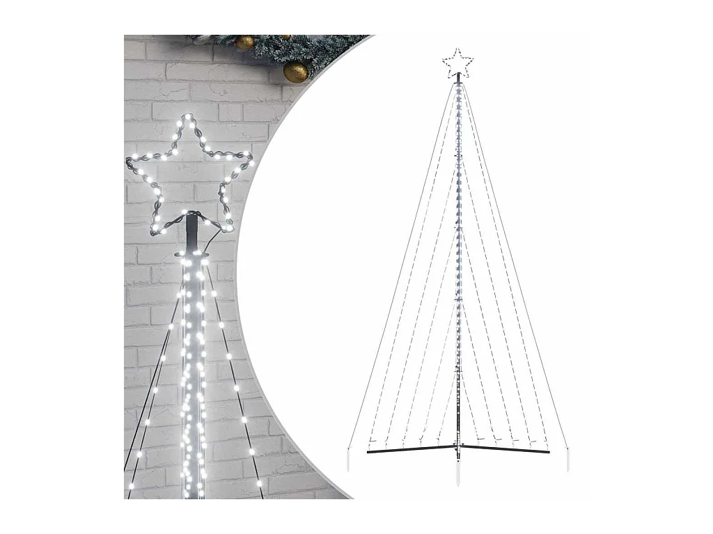 Sapin de Noël à LED 570 LED blanc froid 399 cm