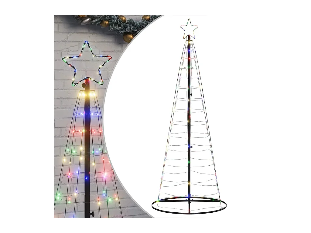 Sapin de Noël à LED 200 LED colorées 182 cm