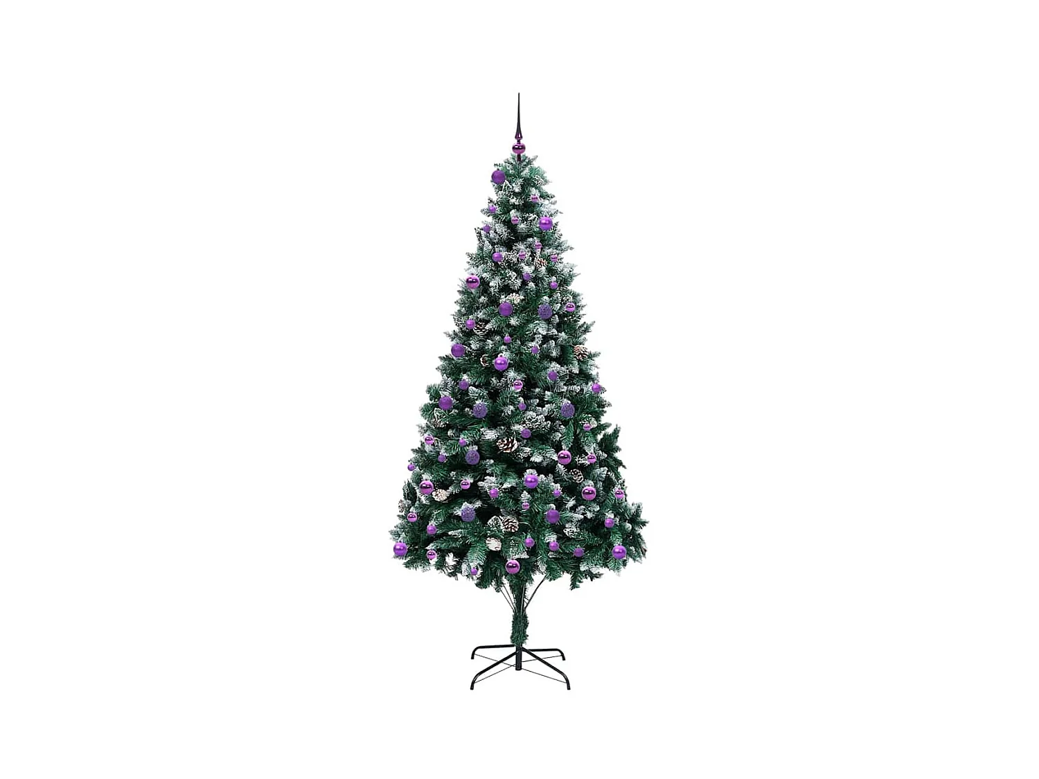 Árbol de Navidad artificial Verde 240 cm PVC y Acero y Plástico