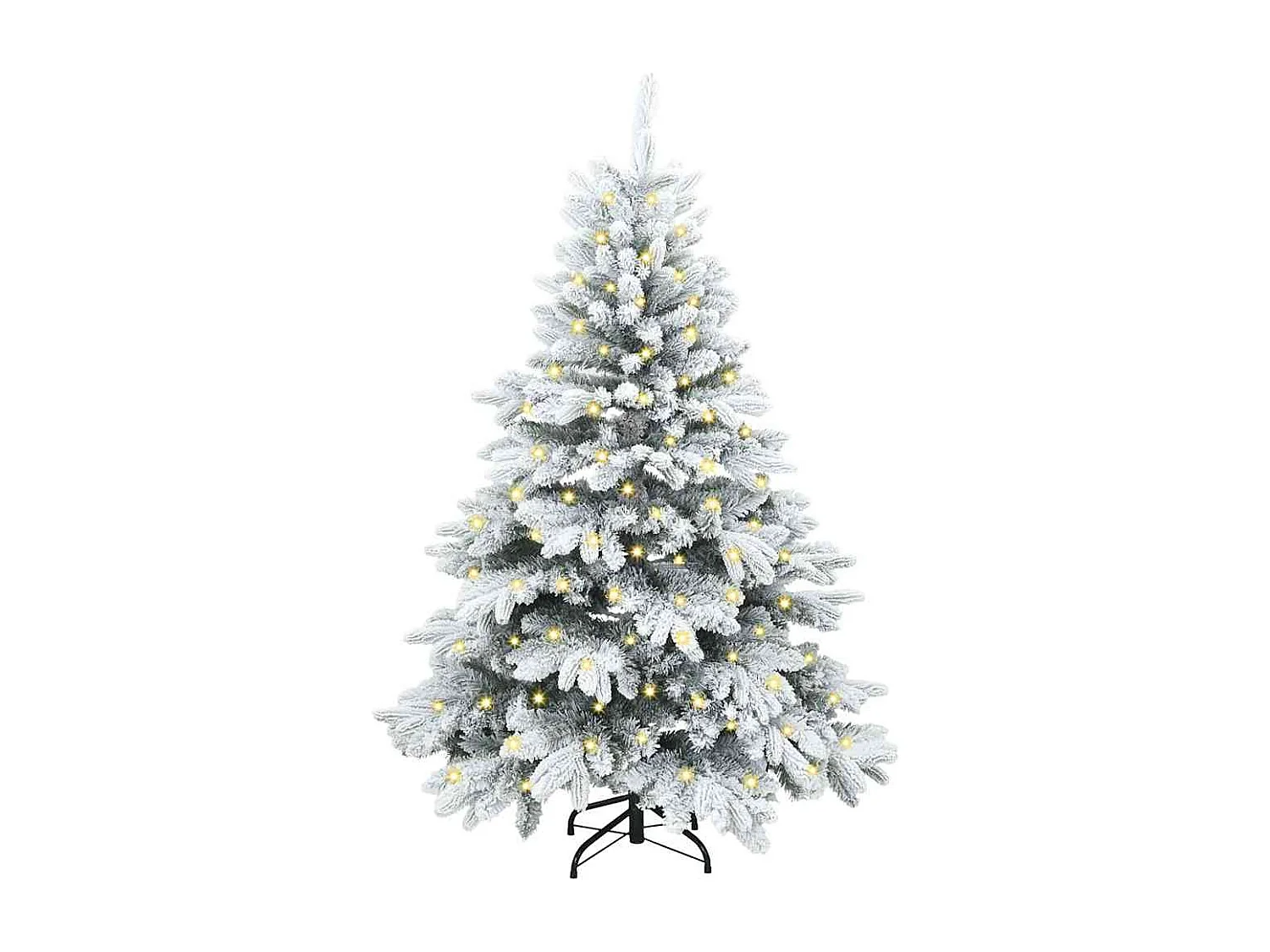 Sapin de Noël artificiel avec 150 LED Vert 120 cm PE et PVC