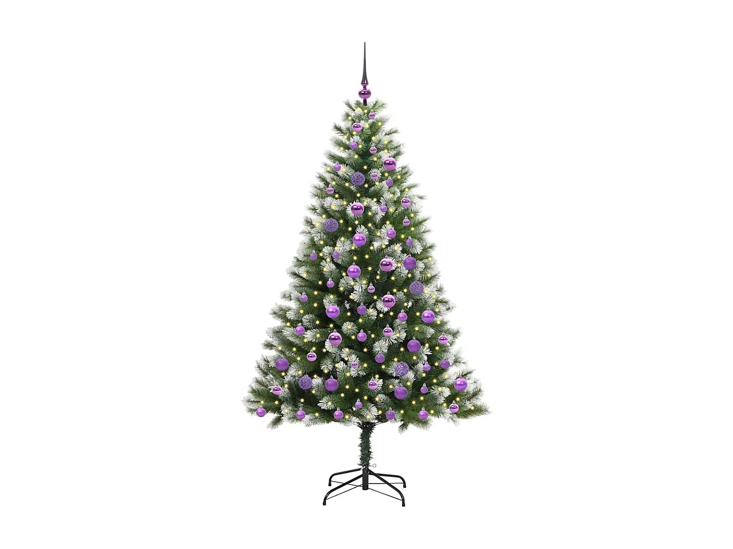 Árbol de Navidad Artificial Plegable con Nieve Esponjosa 180 cm