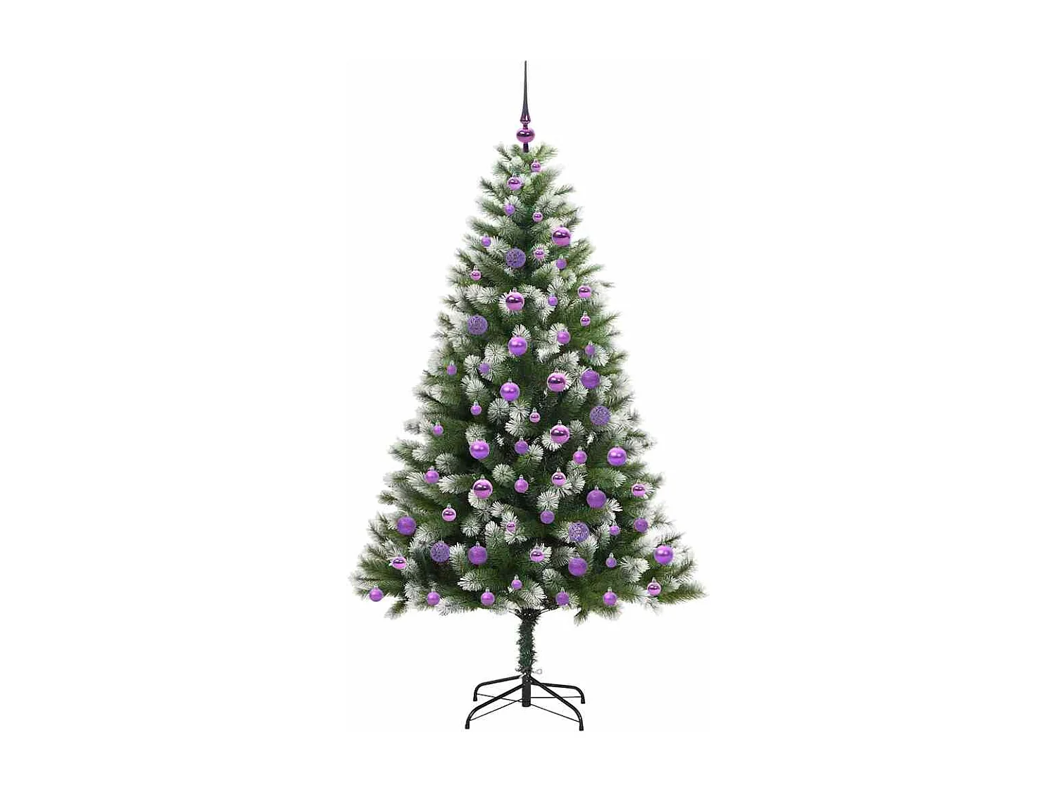 Árbol de Navidad Artificial Plegable con Nieve Esponjosa 180 cm