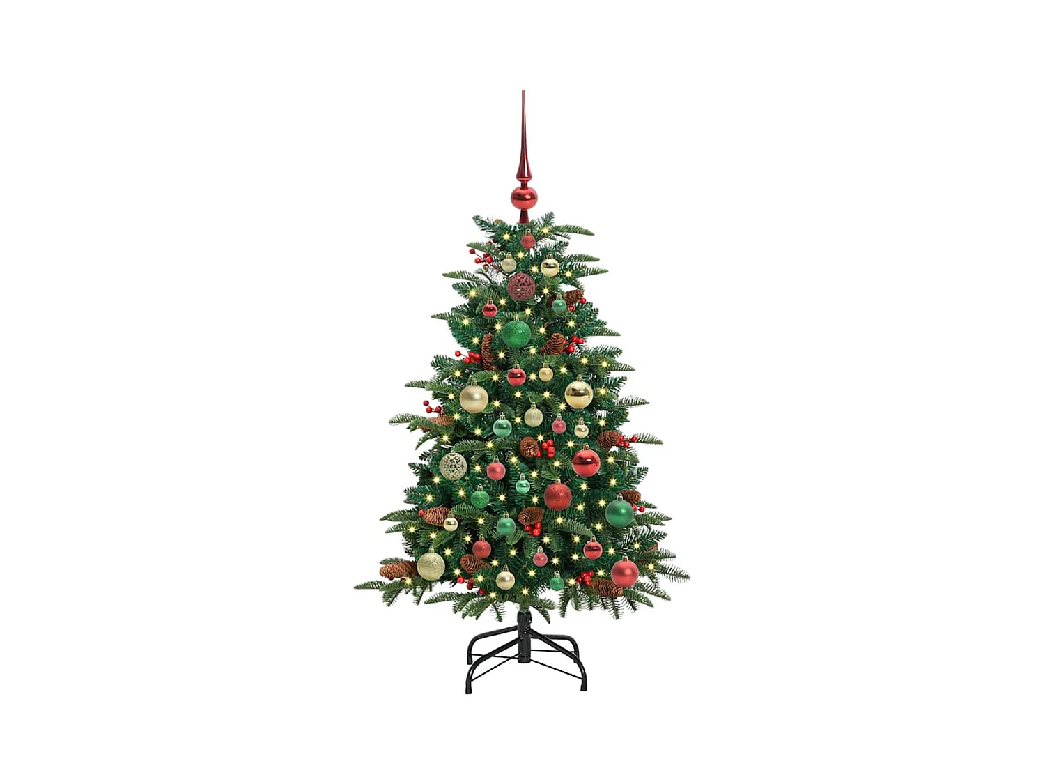 Sapin de Noël artificiel Vert 120 cm PVC, métal et plastique